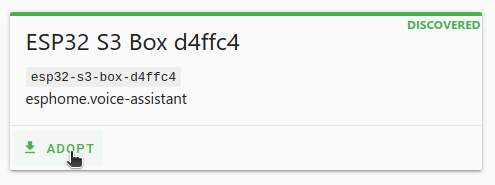 Adopt the ESP32-S3-BOX-3 in the ESPHome app