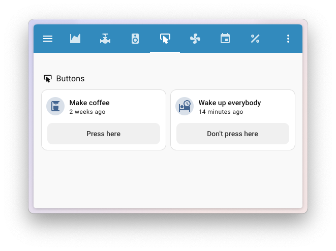 Screenshot showing a tile card using the new button feature