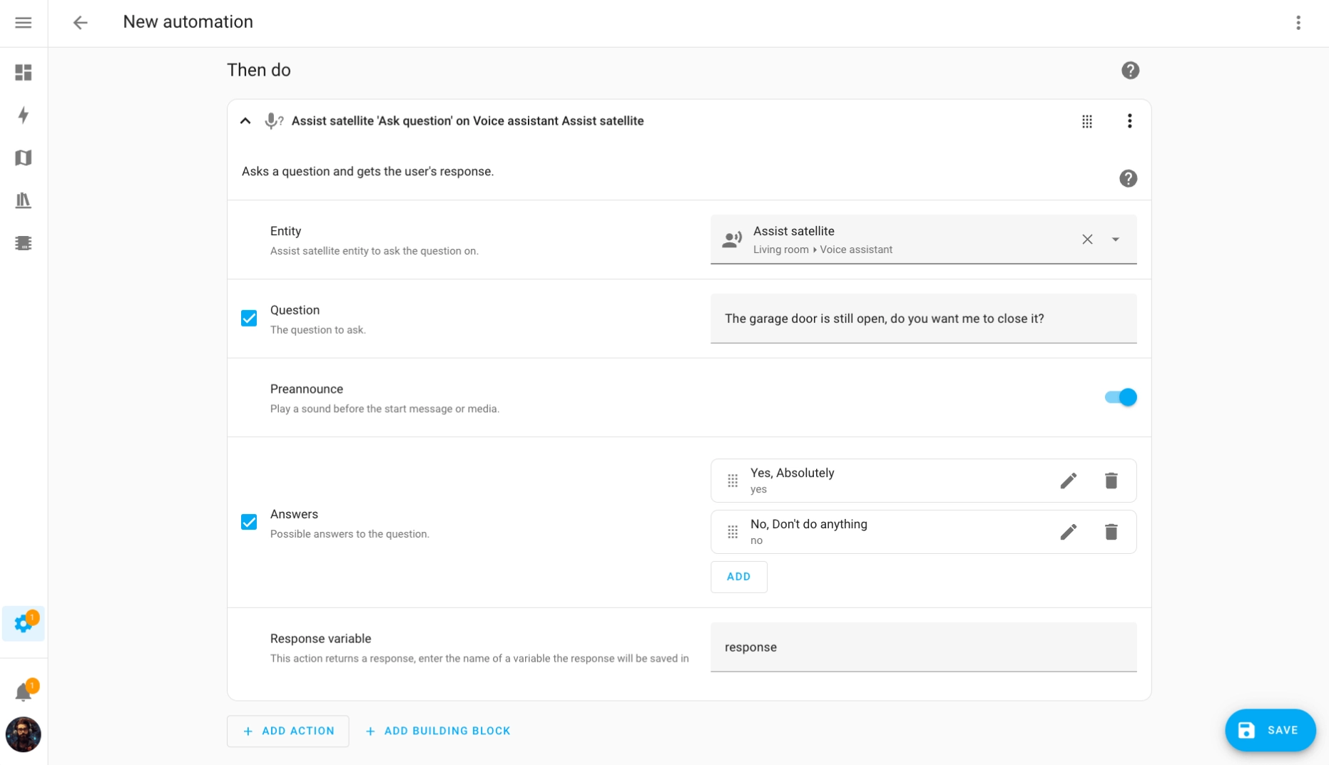 Ask Question LLM in action